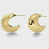 Edblad Bold Creoles Large Earrings - Gold 2 Edblad Bold Creoles Large Earrings - Gold -Lulu&M edblad bold creoles l gold pi 125688 1