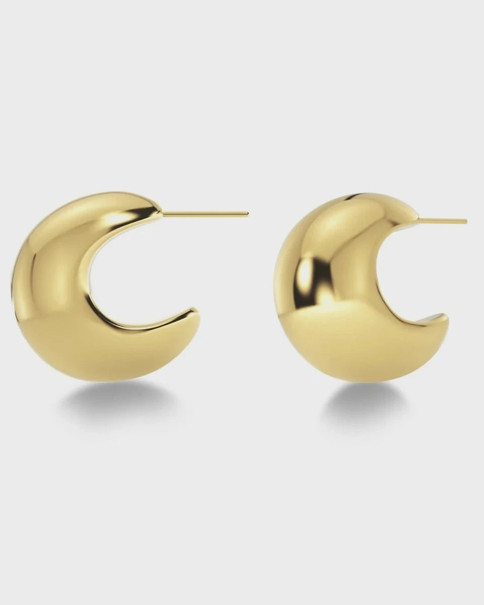 Edblad Bold Creoles Large Earrings - Gold 3 Edblad Bold Creoles Large Earrings - Gold