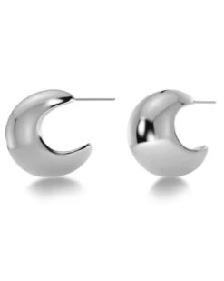 Edblad Bold Creoles Large Earrings - Steel 5 Edblad Bold Creoles Large Earrings - Steel -Lulu&M edblad bold creoles l steel pi 125689 2