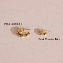 Edblad Peak Creoles Small Earrings - Gold -Lulu&M edblad peak creoles mini gold flat text 2