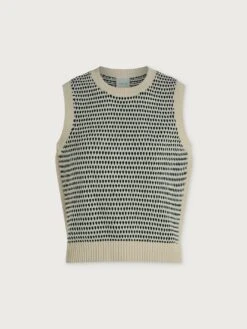 Varley Knowles Textured Knit Vest - Birch Multi Stitch -Lulu&M f8a95356531441ad102d26e39b845013e866672a VAR02543 KNOWLES TEXTURED KNIT VEST BIRCH MULTI STITCH.jpg 2