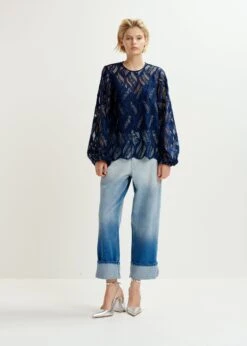 Alternative view of Essentiel Antwerp Hanover Lace Top - Dark Sapphire