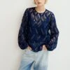 Essentiel Antwerp Hanover Lace Top - Dark Sapphire 1 Essentiel Antwerp Hanover Lace Top - Dark Sapphire -Lulu&M hanover ds33 5