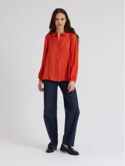 Idano Hava Uni Shirt - Orange -Lulu&M hava uni shirt 6
