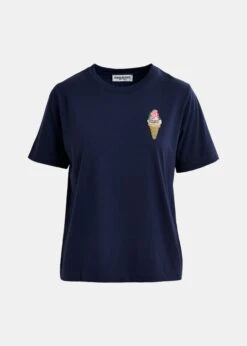 Essentiel Antwerp HiceCream Embroidered T-Shirt - Dark Sapphire 8 Essentiel Antwerp HiceCream Embroidered T-Shirt - Dark Sapphire -Lulu&M hicecream ds33 ap1