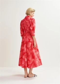Alternative view of Essentiel Antwerp Hingy Embellished Midi Dress - Red/Coral