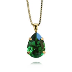 Alternative view of Caroline Svedbom Mini Drop Necklace - Dark Green