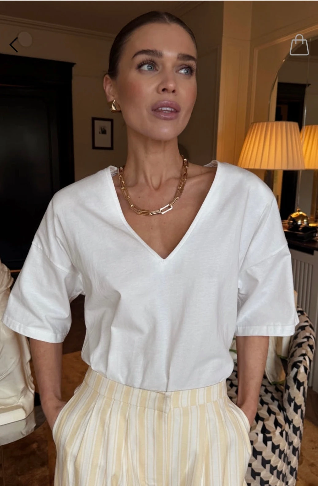 Never Fully Dressed T-Shirt With Shoulder Pads - White 3 Never Fully Dressed T-Shirt With Shoulder Pads - White