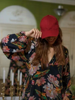 Alternative view of Black Colour Imaya Cap - Wine