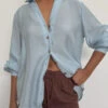 Never Fully Dressed Cotton Linen Demi Trouser - Brown -Lulu&M never fully dressed chocolate linen trouser 1 jpg