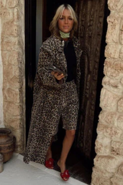 Never Fully Dressed Lucia Denim 55 Coat - Leopard -Lulu&M never fully dressed leopard coat 1 jpg