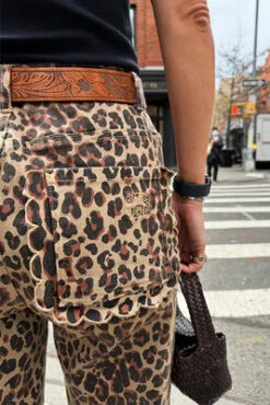 Alternative view of Never Fully Dressed Lucia Scallop Detail Jeans - Leopard