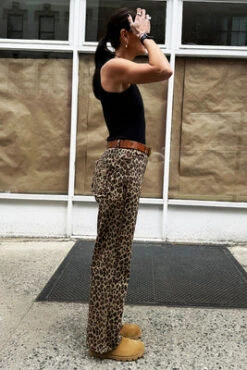 Never Fully Dressed Lucia Scallop Detail Jeans - Leopard 10 Never Fully Dressed Lucia Scallop Detail Jeans - Leopard -Lulu&M never fully dressed leopard jean 8