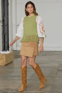 Alternative view of Never Fully Dressed Knit Tank Top - Olive