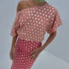 Never Fully Dressed Tilly Dress - Pink/Red Jacquard 2 Never Fully Dressed Tilly Dress - Pink/Red Jacquard -Lulu&M never fully dressed red pink viscose tilly 3 jpg