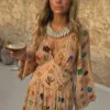 Never Fully Dressed Shell Reign Dress - Gold Multi -Lulu&M never fully dressed shell maxi dress cateana 4 jpg