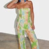 Never Fully Dressed Abstract Sol Bandeau Top - Green 1 Never Fully Dressed Abstract Sol Bandeau Top - Green -Lulu&M never fully dressedabstract green bandeau 2 jpg