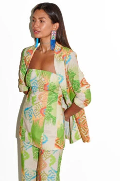 Never Fully Dressed Abstract Sol Bandeau Top - Green 14 Never Fully Dressed Abstract Sol Bandeau Top - Green -Lulu&M never fully dressedabstract green bandeau 3 jpg