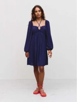 Idano Ouissam Dress - Navy -Lulu&M nuit ouissam dress 7