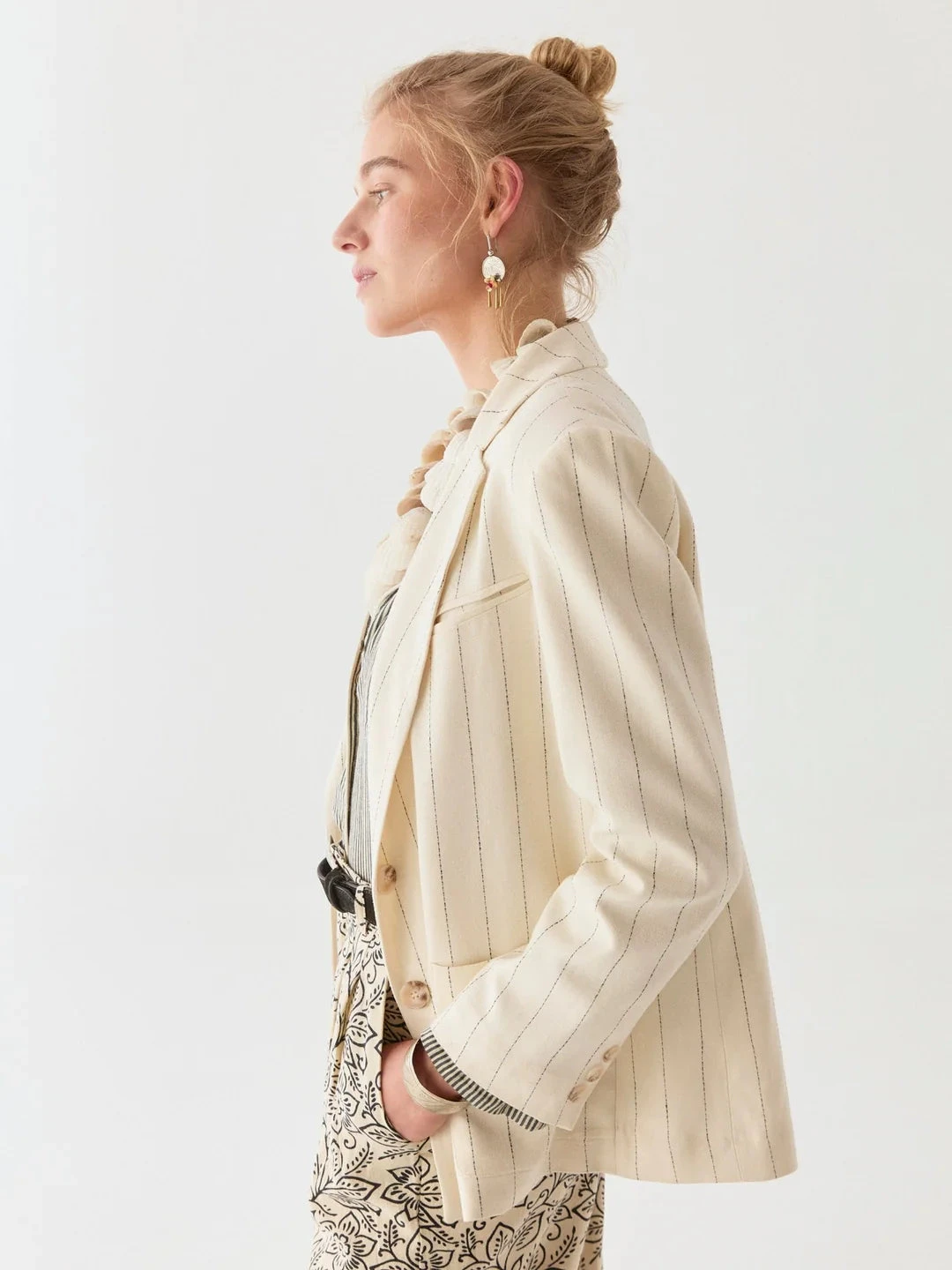 Maison Hotel Paddy Jacket - Ecru Stripes 7 Maison Hotel Paddy Jacket - Ecru Stripes - Image 5