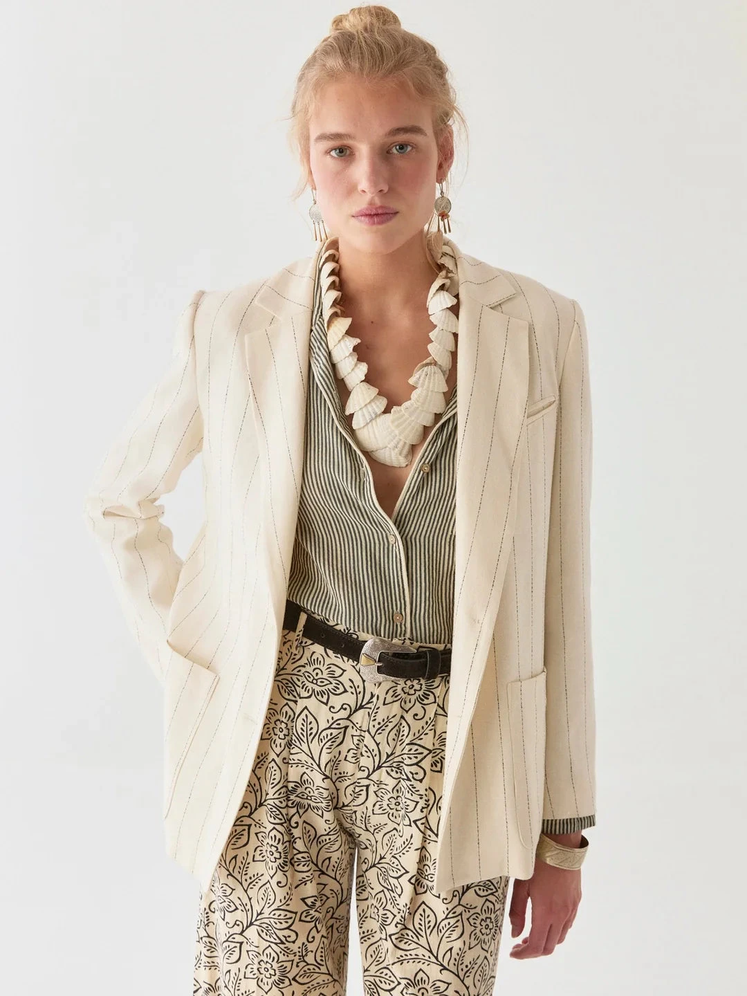 Maison Hotel Paddy Jacket - Ecru Stripes 9 Maison Hotel Paddy Jacket - Ecru Stripes - Image 7