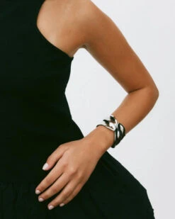 Edblad Tidal Bangle - Steel -Lulu&M pdp tidal steel 2