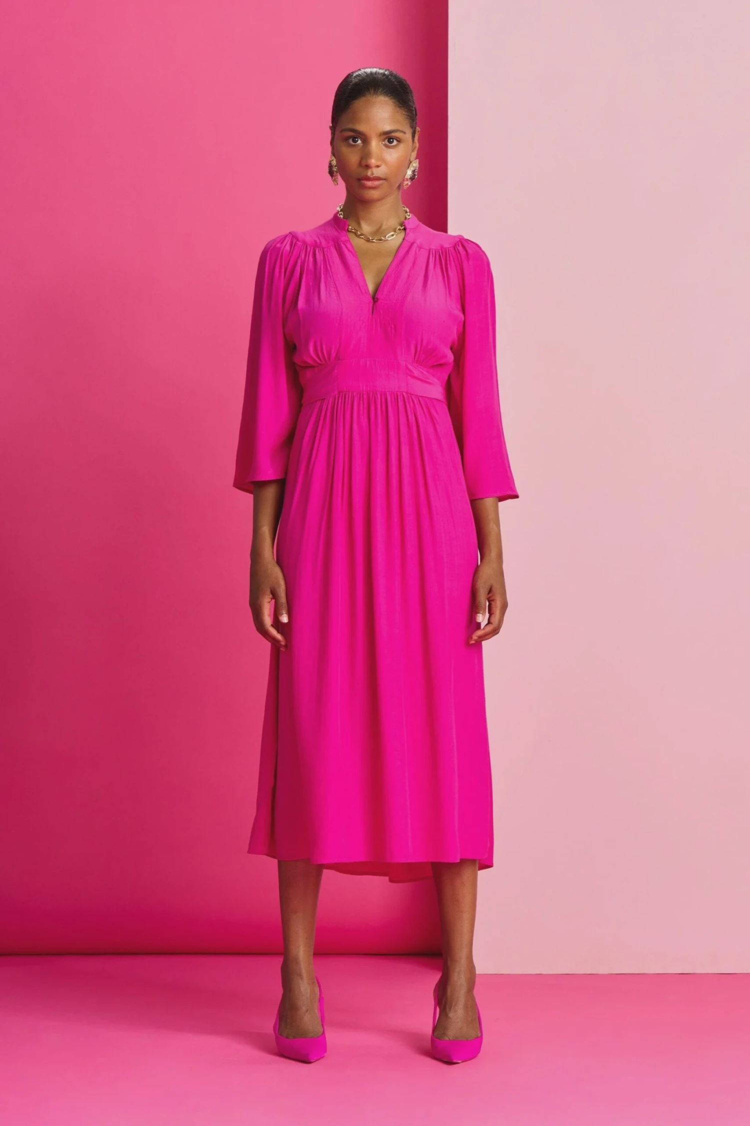 Pom Amsterdam Dress - Imperial Fuchsia 4 Pom Amsterdam Dress - Imperial Fuchsia - Image 2