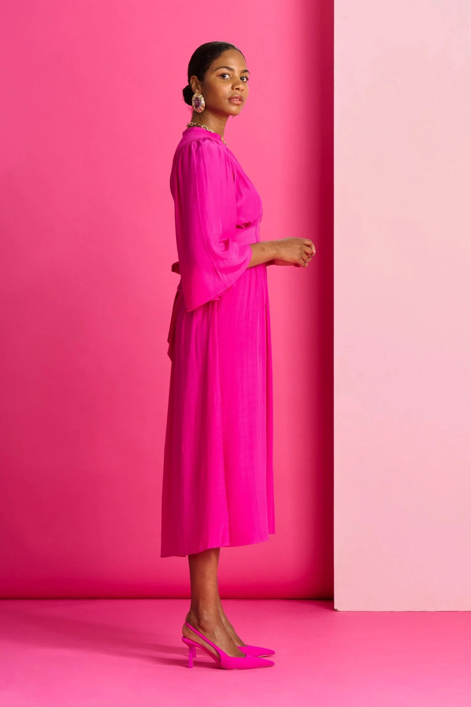 Pom Amsterdam Dress - Imperial Fuchsia 7 Pom Amsterdam Dress - Imperial Fuchsia - Image 5