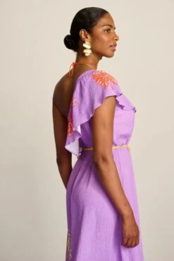 Alternative view of Pom Amsterdam Lilac Flower Dress - Purple