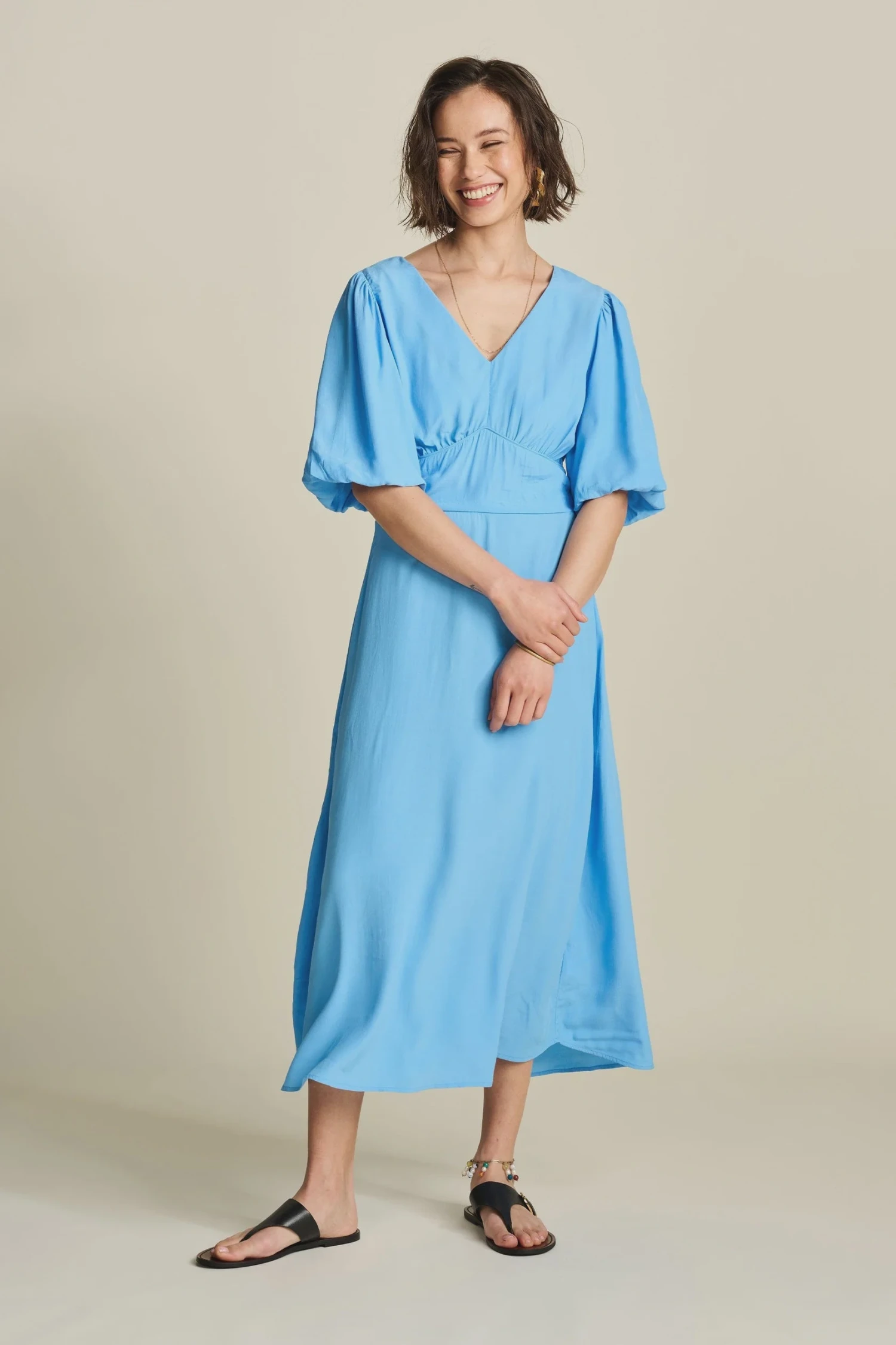 Pom Amsterdam Mediterranean Blue Dress - Blue 3 Pom Amsterdam Mediterranean Blue Dress - Blue