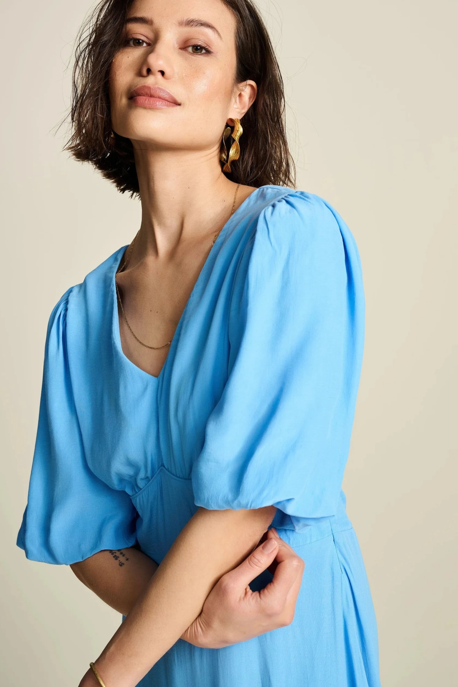 Pom Amsterdam Mediterranean Blue Dress - Blue 8 Pom Amsterdam Mediterranean Blue Dress - Blue - Image 6