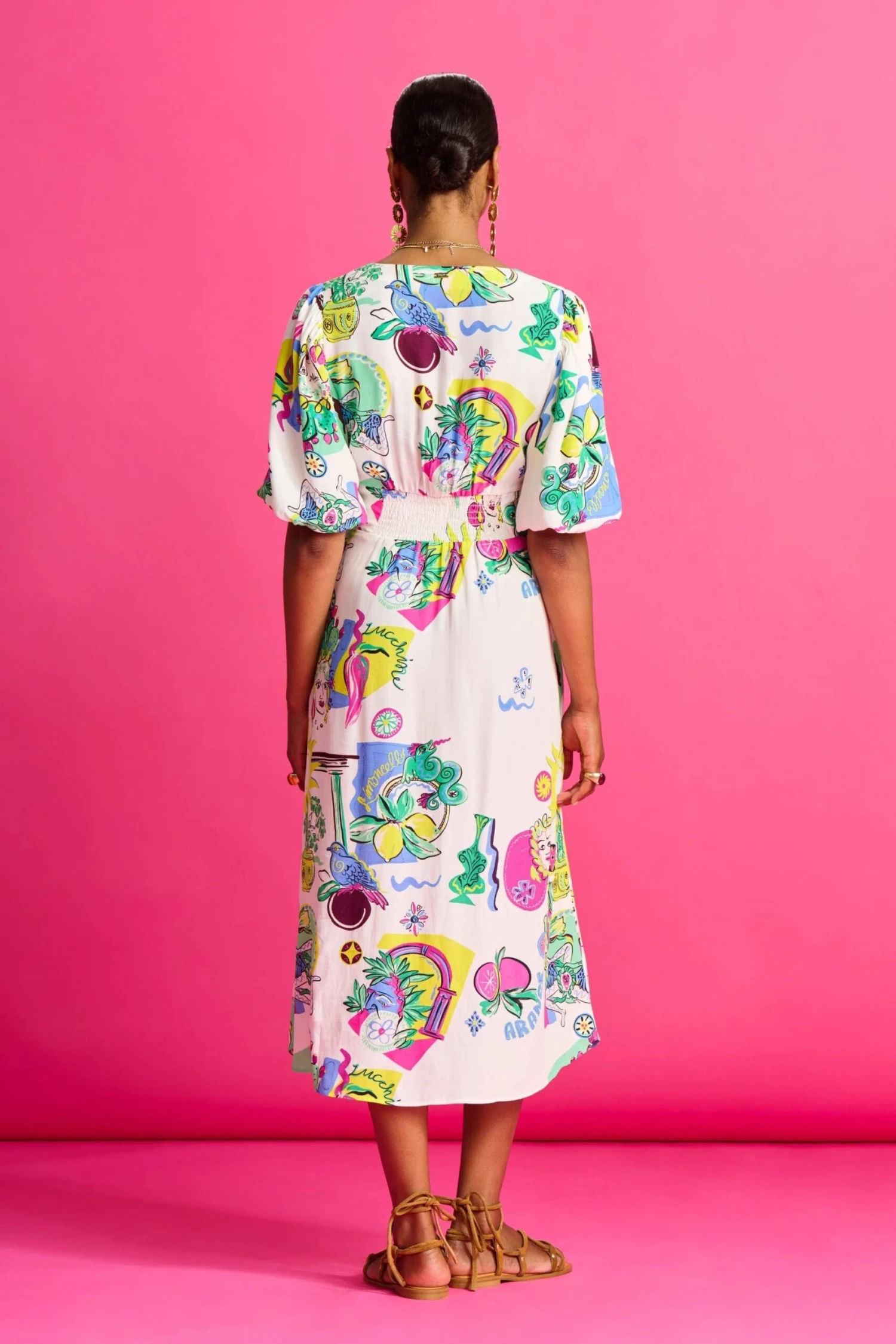 Pom Amsterdam Sicilian Love Dress - White 5 Pom Amsterdam Sicilian Love Dress - White - Image 3
