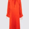 DAY Birger Et Mikkelson Leighton Solid Plissé Dress - Flame 2 DAY Birger Et Mikkelson Leighton Solid Plissé Dress - Flame -Lulu&M preview 10
