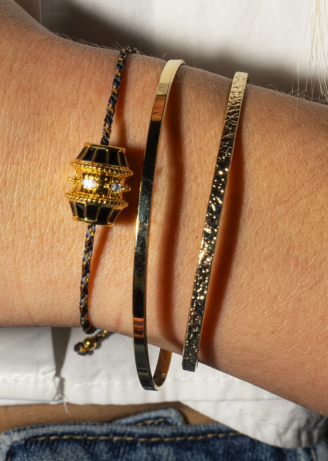 Mya Bay Woven Beaded Bracelet - Black 4 Mya Bay Woven Beaded Bracelet - Black - Image 2
