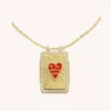 Mya Bay Red Heart Boheme Necklace - Gold -Lulu&M pub media mercator photo import CO 250 G REDHEARTBOHEME BIG nude web