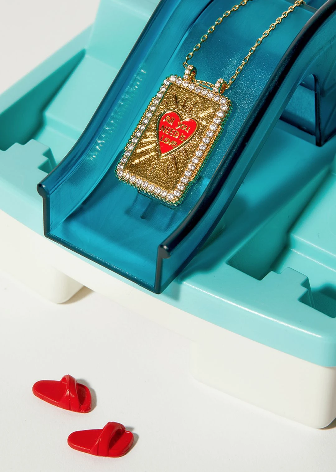 Mya Bay Red Heart Boheme Necklace - Gold 5 Mya Bay Red Heart Boheme Necklace - Gold - Image 3