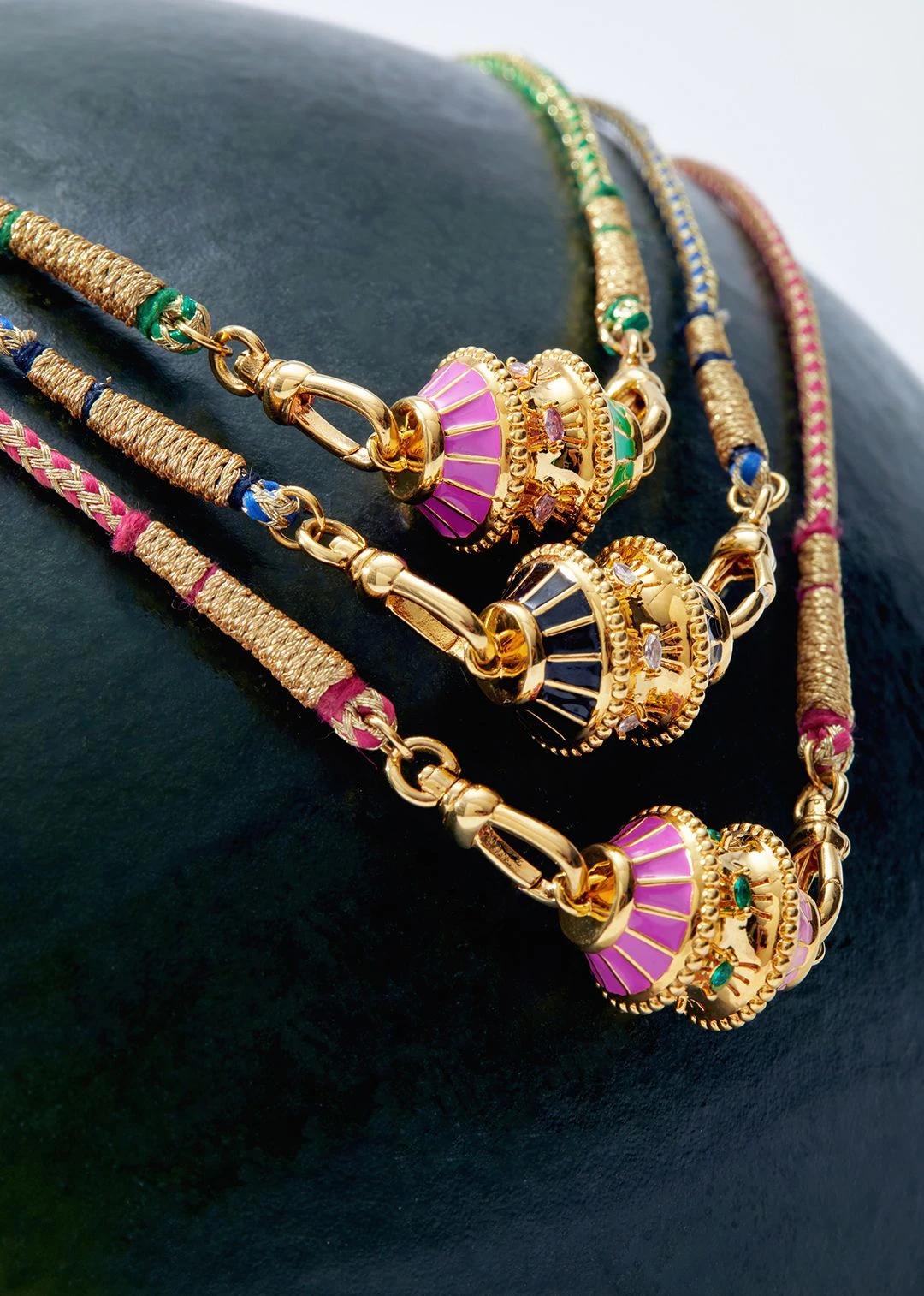 Mya Bay Large Woven Beaded Necklace - Pink / Fuchsia 5 Mya Bay Large Woven Beaded Necklace - Pink / Fuchsia - Image 3