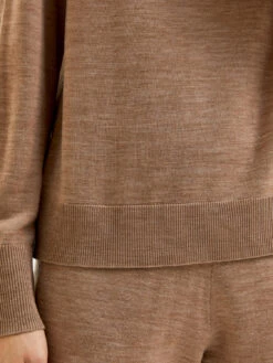 Selected Femme Sandra Knitted Trouser - Camel -Lulu&M sel 16076250 detail
