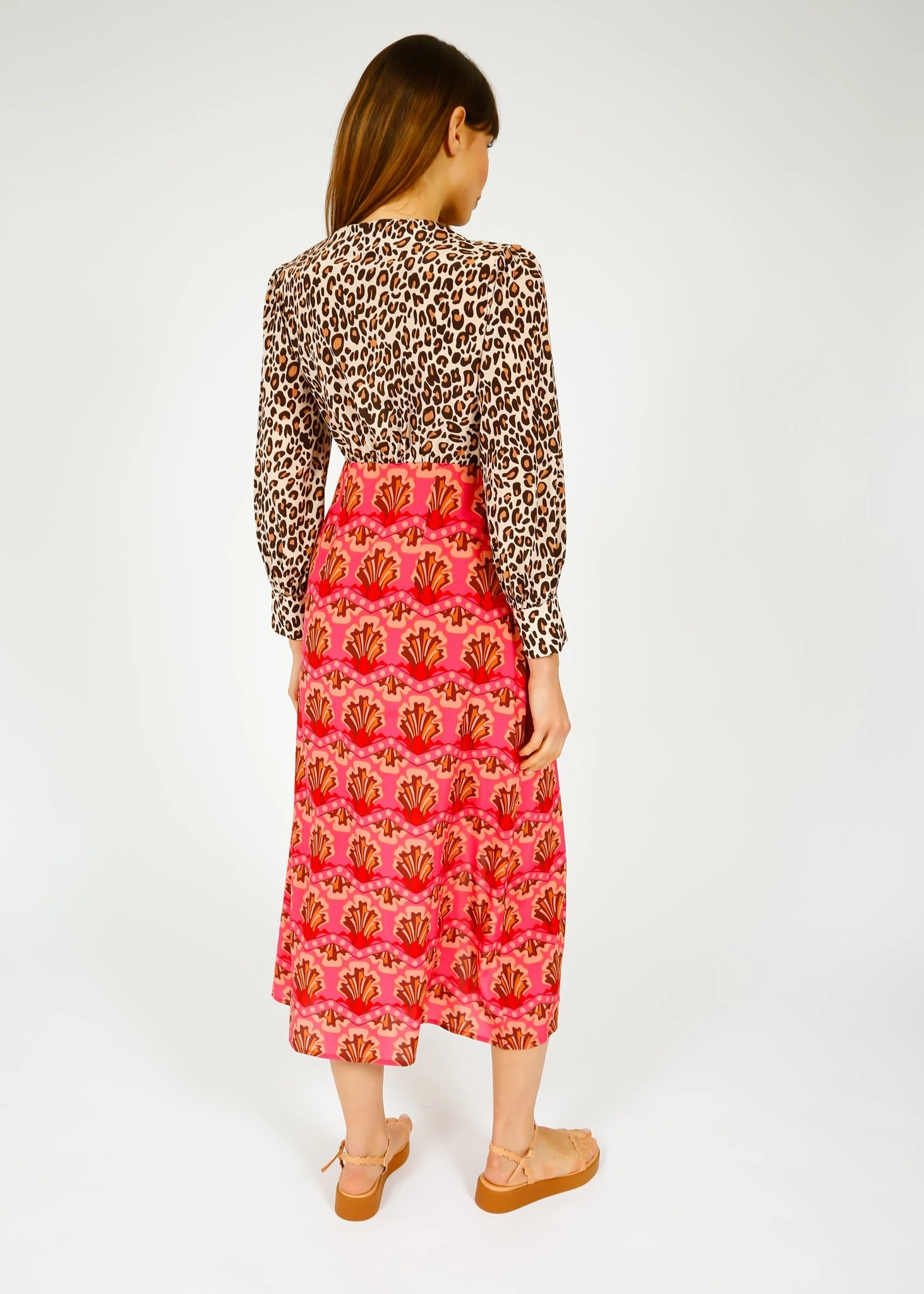 Primrose Park Opal Dress - Brown Leo/Pink Zigzag 7 Primrose Park Opal Dress - Brown Leo/Pink Zigzag - Image 5