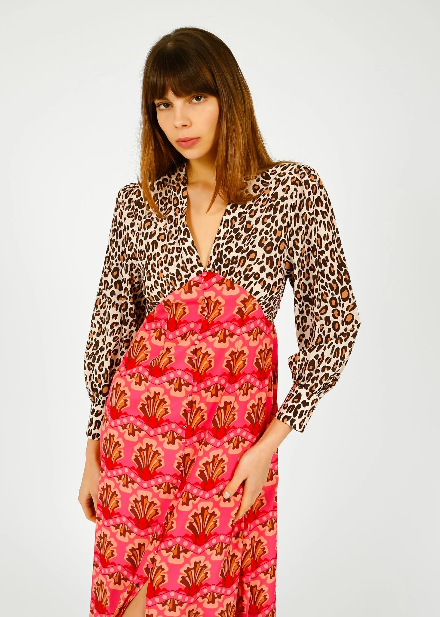 Primrose Park Opal Dress - Brown Leo/Pink Zigzag 6 Primrose Park Opal Dress - Brown Leo/Pink Zigzag - Image 4